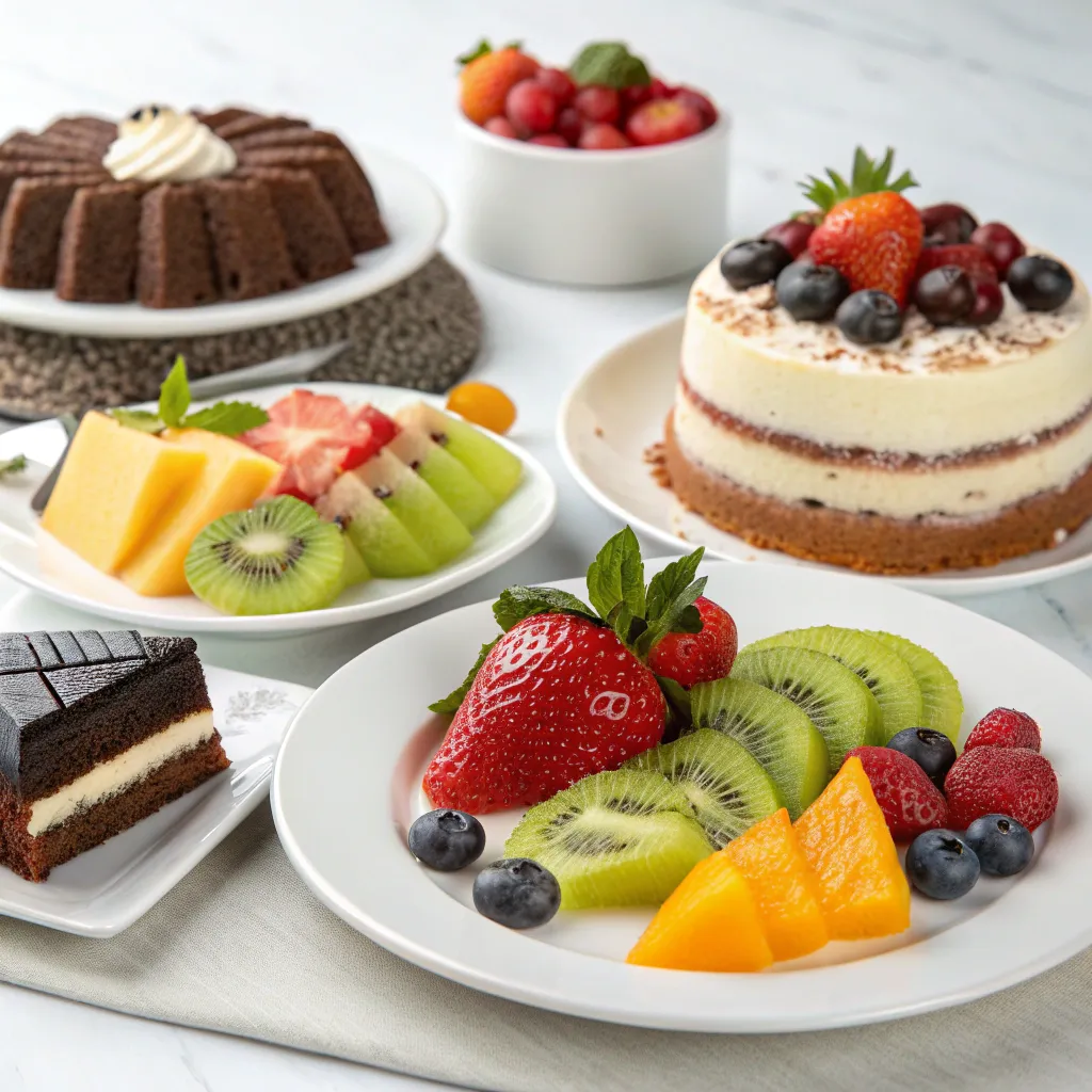Assorted diabetic-friendly desserts